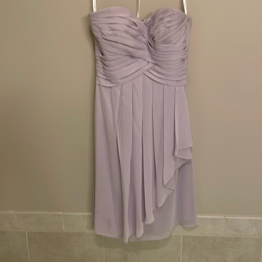 David’s Bridal - strapless light purple short dress!